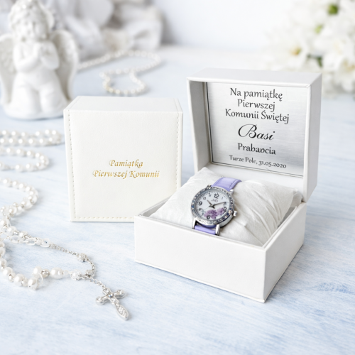 pudełko-skorzane-na-zegarek-pamiatka-komunii-swietej